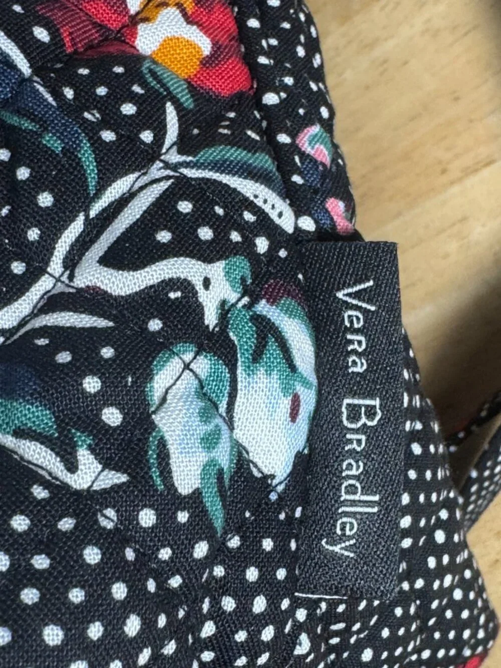 Vera Bradley Oversized Hobo Bag in Perennials Noir Dot NWT